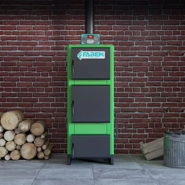 Fabem E35 Katı Yakıtlı Kazan, 35.000 kcal/h kurulumu yapılmış halde görüntüsü