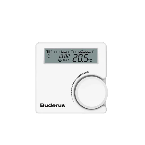 Buderus RT32 RF kablosuz oda termostatı – kombi ile uyumlu, kablosuz ve programlanabilir kontrol cihazı