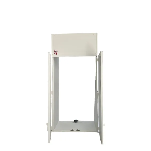 Açık halde PVC kombi dolabı 130x60x38 cm, kombi yerleştirme alanı görünen açık kapaklı dolap.